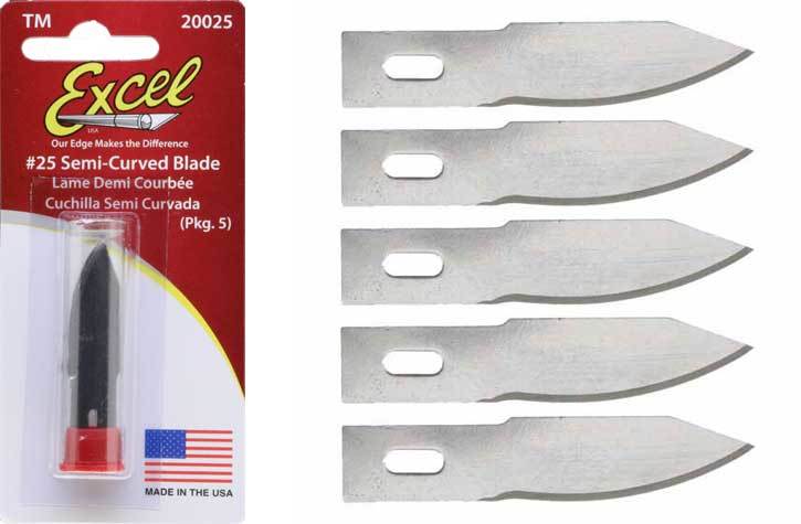 Excel #2 Shallow Curve Blade B25 Pk5