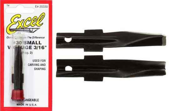 Excel W/Carving Chisel 3/16" Pk2