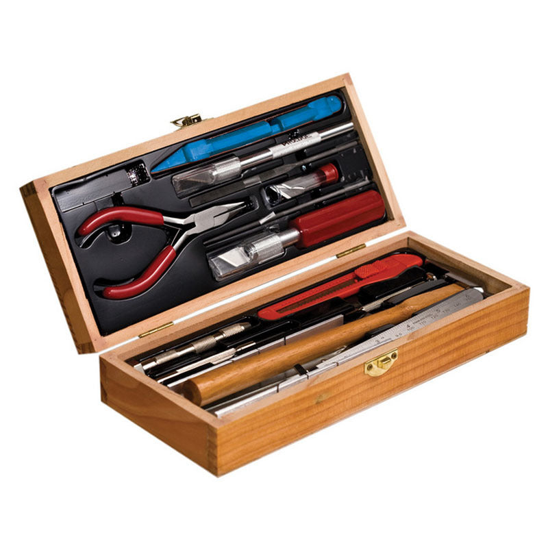 Excel Deluxe Tools Set w/Wooden Box