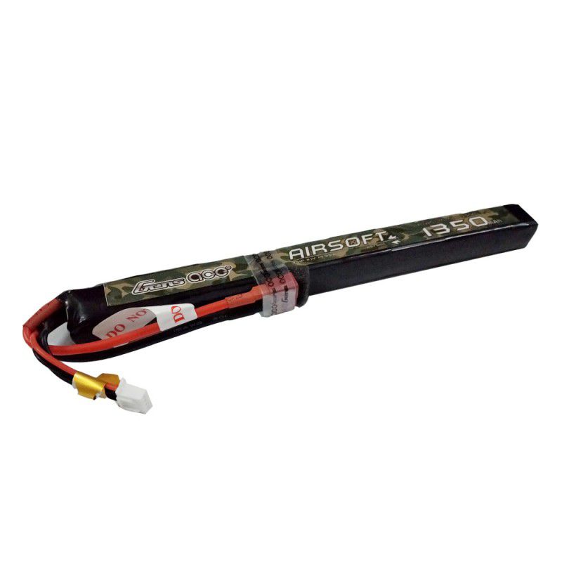 Gens Ace 1350mAh 25C 3S 11.1v Airsoft Gun Lipo Battery, 193x18x16mm, 100g,