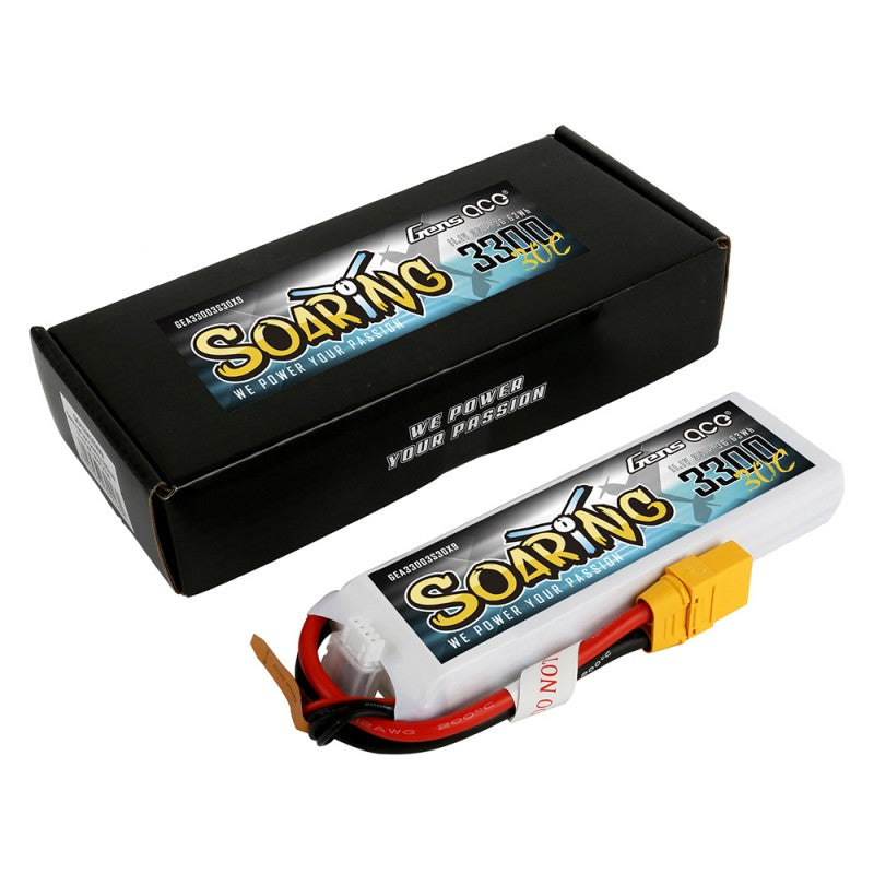 Gens Ace 3300mAh 3S 11.1v 30C 131x43x20mm 252g EC5 Plug XH Balance Soaring