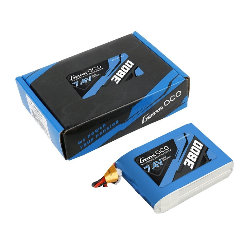 Gens Ace 3800mAh 2S 7.4v 1C TX Pack with CE Plug & XH Balance Suits Spektrum