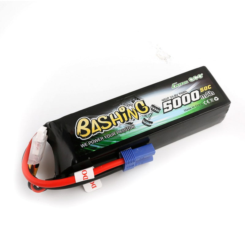 Gens Ace 5000mah 4S 14.8v 60C Lipo Battery Pack with EC5 Plug-Bashing Series