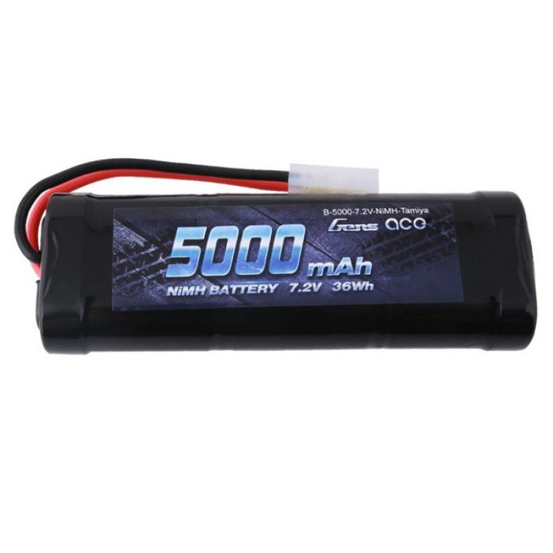 Gens Ace 5000mAh 7.2v NiMh W/Tamiya Plug 142x48.5x25.5mm, 424g