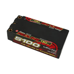 Gens Ace Redline HV 5100mAh 7.6v 130C Shorty Lipo Battery 5mm Bullet 208g