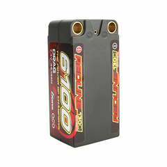 Gens Ace Redline 6100mAh 2S 7.4v Shorty Drag Race Lipo 96x46x35mm 298g 8mm