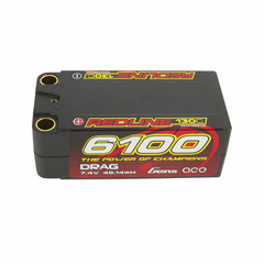 Gens Ace Redline 6100mAh 2S 7.4v Shorty Drag Race Lipo 96x46x35mm 298g 8mm