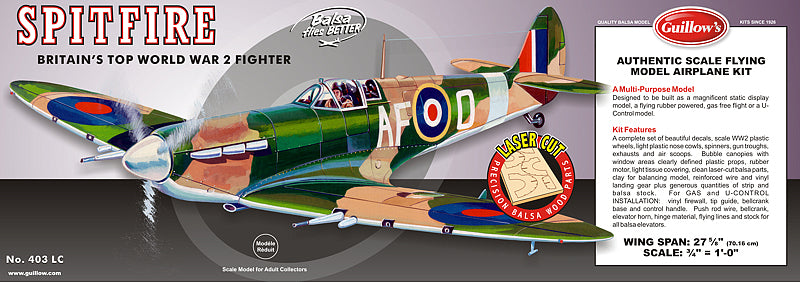 Guillows 1/16 Supermarine Spitfire