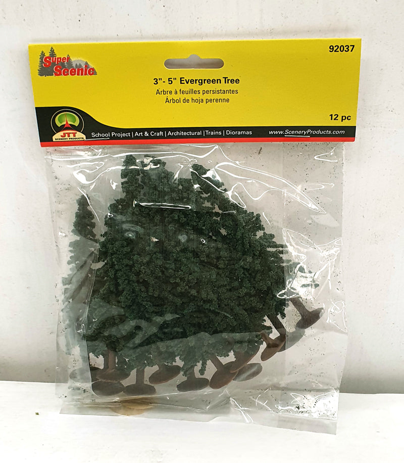 JTT 75-100mm Evergreen Trees (12)