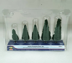 JTT 62-112mm Evergreen trees (5)