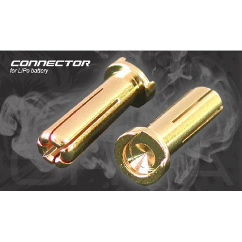 ORCA 5mm Male Bullet Plug 5x16mm 2pcs Gold