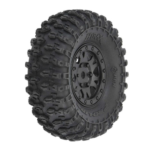 1/24 Hyrax F/R 1.0" Tyres Mountd 7mm Blk Impulse (4) Fits SCX24 by Proline SRP