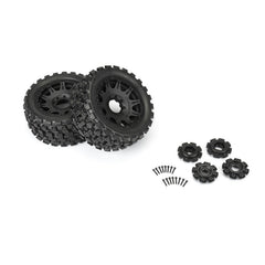 1/6 Badlands MX57 Front/Rear 5.7 Tires Mounted on Raid 8x48 Removable 24mm Hex