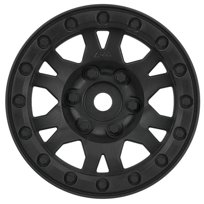 1/10 Impulse Front/Rear 1.9" 12mm Rock Crawler Wheels (2) Black by Proline