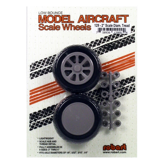 2" SCALE DIAMOND TREAD WHEEL (pair) by Robart