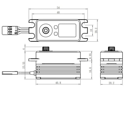 Savox Low Profile HV Brushless Servo 32kg, 0.06sec @7.4v 62g by Savox