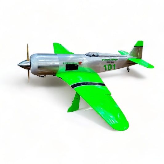 YAK 11 Reno Racer 71" wingspan 35cc "Perestroika" Green/ Chrome included ER-120