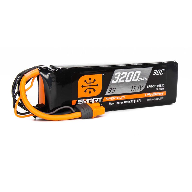 3200mAh 3S 11.1V Smart LiPo 30C; IC3 by Spektrum