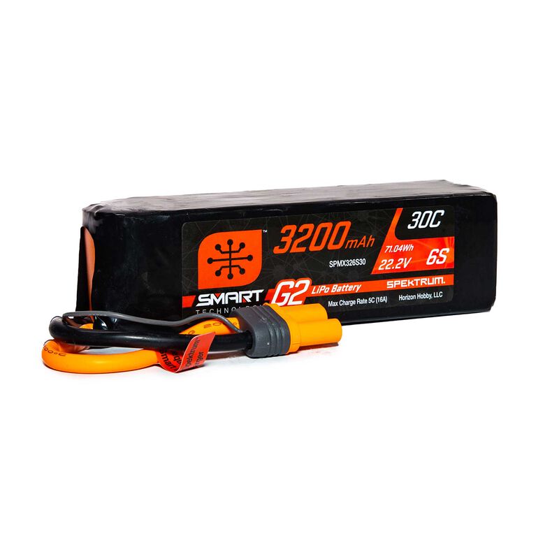 3200mAh 6S 22.2V Smart G2 LiPo 30C; IC5 by Spektrum