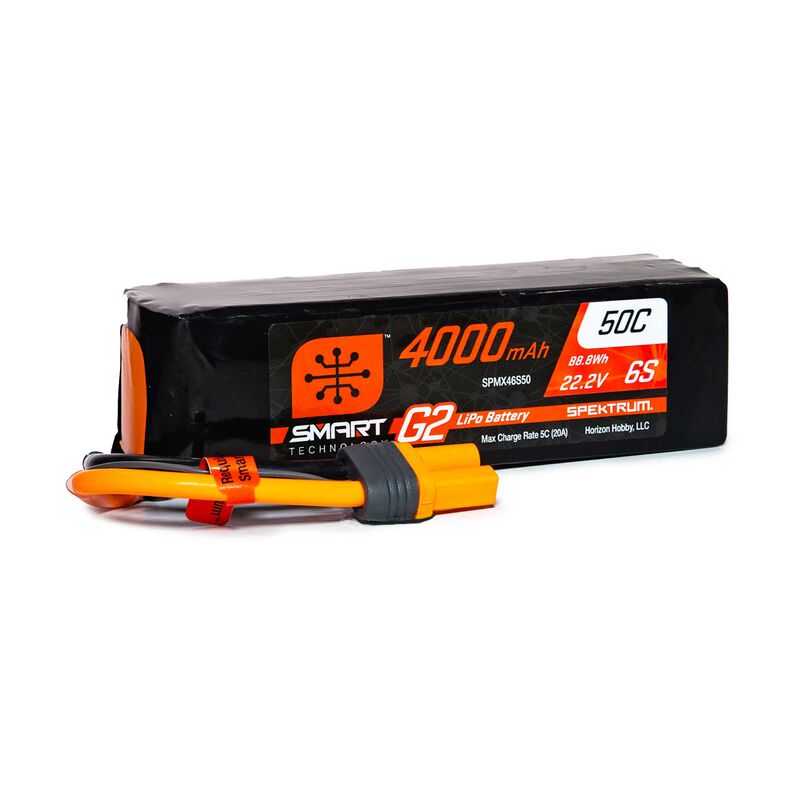 4000mAh 6S 22.2V Smart G2 LiPo 50C; IC5 by Spektrum