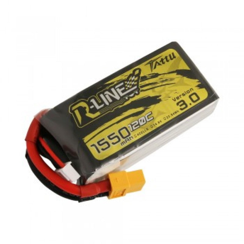 Tattu R-Line Version 3.0 1550mAh 14.8V 120C 4S1P Lipo Battery Pack with XT60