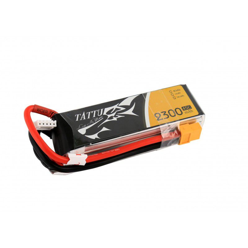 Tattu 2300mAh 4S 45C 106x33x29mm 230g With XT60 Plug