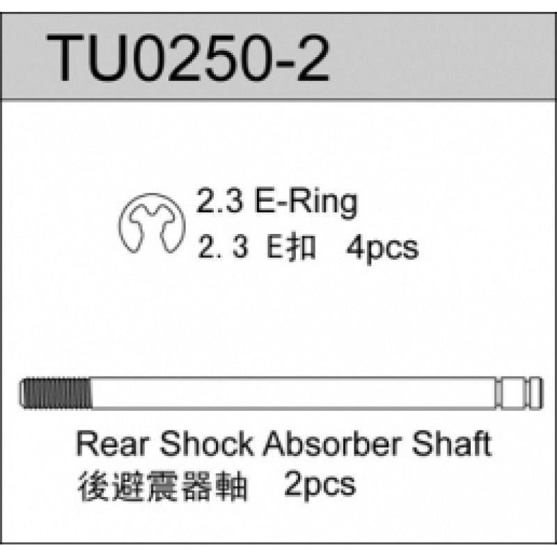 Big Bore Shock Absorber Shaft rear (2 pcs)